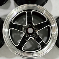 Jantes forgées en aluminium noir usiné 1/2 pièce avec lèvre usinée 5x114.3 5x120.65 pour Ford Mustang Shelby Chevy Corvette C6 C7 C8