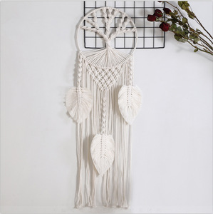 Bohème fait à la main <span class=keywords><strong>macramé</strong></span> tapisserie tenture murale <span class=keywords><strong>arbre</strong></span> <span class=keywords><strong>de</strong></span> <span class=keywords><strong>vie</strong></span> capteur <span class=keywords><strong>de</strong></span> rêves décor <span class=keywords><strong>de</strong></span> chambre pour filles accessoires - Product Image 1