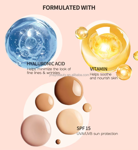 100 couleurs SPF 15 visage <span class=keywords><strong>BB</strong></span> crème mat marque privée fond de teint couverture complète imperméable pour les tons de peau clairs et foncés - Product Image 6