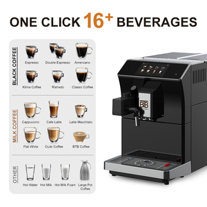 เครื่องชงกาแฟอัตโนมัติแบบตั้งโปรแกรมได้ BTB พร้อมระบบทำความสะอาดตัวเอง รองรับภาษาฝรั่งเศส/สเปน สำหรับใช้ในโรงแรมและครัวเรือน ปรับแต่งเครื่องดื่มได้ - Product Image 2