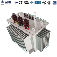 Transformator Celup Minyak 500kVA 13.8kV 480V 60Hz Tiga Fasa Gulungan Tembaga Bersertifikasi UL ANSI C57 DOE Efisien untuk Pusat Data