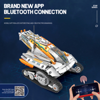 Reobrix 99001 MOC Mars Perseverance Rover, Coche de Exploración Espacial, Bloques de Construcción de Plástico RC, Juego de Ladrillos Coleccionables del Universo