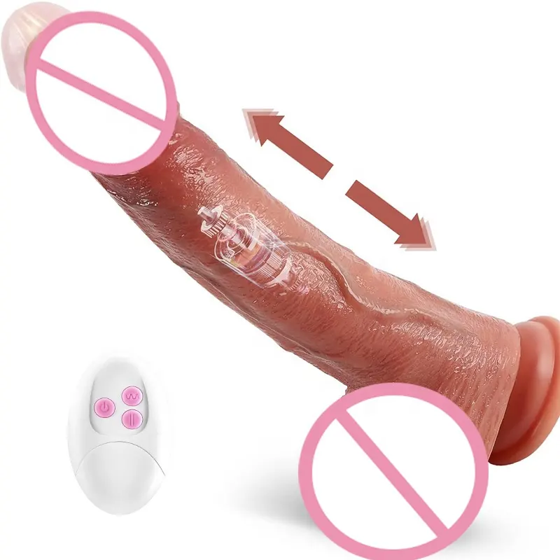 Roman Emperor Artificial Penis Female Soft Meat Electric Retractable Heating Remote Control Dildo Female Sex Toy Gun Machine