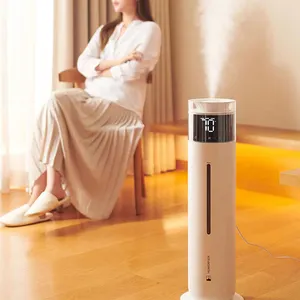 Umidificador elétrico ultrassônico 10L para uso doméstico em ambientes grandes, ar quente e aromático, névoa quente para uso doméstico e em escritórios