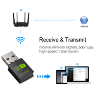 RTL8821CU-adaptador wifi de doble banda usb, tarjeta de red inalámbrica para ordenador, 600Mbps, BT 4,2
