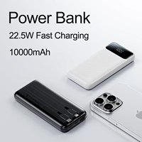 Chargeur sans fil USB, batterie externe mince 10000 mAh 22,5 W, batterie externe pour téléphone, affichage LED, batteries externes PD 20 W USB C