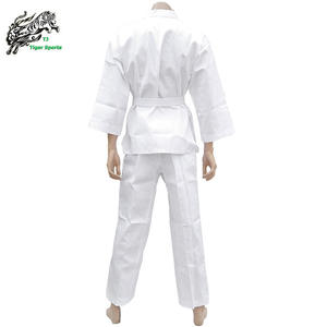 WTF Kimono de Taekwondo blanc à col en V, matière côtelée, vêtements d'<span class=keywords><strong>arts</strong></span> martiaux - Product Image 5