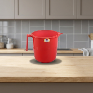 Tazas de plástico rojas de media asa para baño, 750 ml de capacidad, ecológicas, marca Dynasty, accesorios de necesidades diarias, diseño creativo, alta calidad - Product Image 2