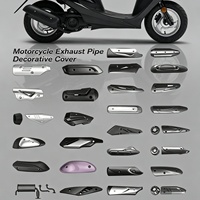 Accessoires de modification de moto, couvre-tuyau d'échappement, accessoires de modification de scooter, couvre-tuyau d'échappement, bouclier thermique