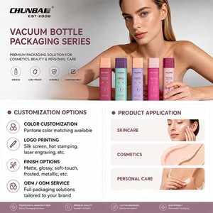 Envase de Lujo Personalizado para Crema, Loción o Sérum para el Cuidado de la Piel, Botella de Plástico con Bomba Airless y Pulverizador, 15ml, 30ml, 50ml, 100ml - Product Image 3
