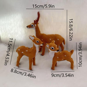 Linda simulada <span class=keywords><strong>Sika</strong></span> Deer Set <span class=keywords><strong>3</strong></span> combinación lindo <span class=keywords><strong>Sika</strong></span> Deer colgante escritorio ventana pantalla Regalo De vacaciones decoración de Navidad - Product Image 2