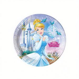 Platos Redondos Desechables de Papel de 23cm con Diseño de la Princesa Cenicienta de Disney, Paquete de 8 Unidades, Artículos para Fiestas - Product Image 2