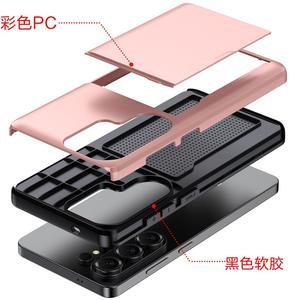 Étuis de téléphone portable Slim Armor TPU PC avec porte-cartes coulissant pour Samsung <span class=keywords><strong>Galaxy</strong></span> S25 S24 S23 <span class=keywords><strong>FE</strong></span> S22 Ultra S22 Plus S26 Note 20 - Product Image 5