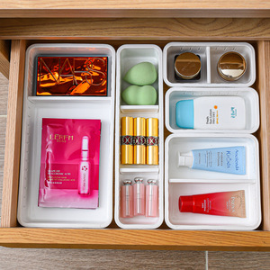 Rectangular Storage Box With Partitions 1L Desktop Organizer For Jewelry And Small Parts - Product Image 3