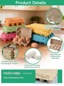 30er Eierkarton Großhandel Maßgefertigte Biologisch Abbaubare 30-Zellen 30-Loch Hühnereierkartons 30er-Pack Eierverpackungen für 30 Eier - Product Image 4