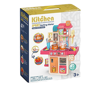 MILI Grande maison de jeu de <span class=keywords><strong>cuisine</strong></span> de 63 cm pour enfants, ensemble éducatif en plastique avec fonctions de cuisson à la vapeur et de cuisson au four - Product Image 2
