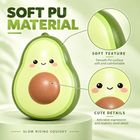 Jouet Squishy en PU en forme d'avocat, mignon, à remontée lente, souple, anti-stress, pour enfants de 5 à 7 ans, idéal pour cadeaux et fêtes