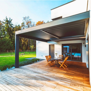 Pérgola de Alta Calidad con Techo de Lamas Motorizado Impermeable Construcción de Jardín Pérgola de Aluminio Bioclimática para Exterior Tamaño Personalizado - Product Image 3