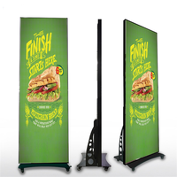 Pantalla LED Inteligente Delgada Portátil para Interiores P2 P3, Cartel Digital con Control Wifi para Animación en Centros Comerciales