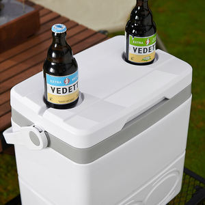 Nevera Portátil <span class=keywords><strong>de</strong></span> Plástico <span class=keywords><strong>de</strong></span> 8.5L <span class=keywords><strong>con</strong></span> Portavasos, Caja para Mantener la Comida Fresca, Caja <span class=keywords><strong>de</strong></span> Hielo Pequeña <span class=keywords><strong>con</strong></span> Cierre para Deportes al Aire Libre y Camping - Product Image 6