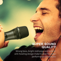 Microphone portatif sans fil universel UHF professionnel le plus vendu avec récepteur rechargeable pour chanter des chansons