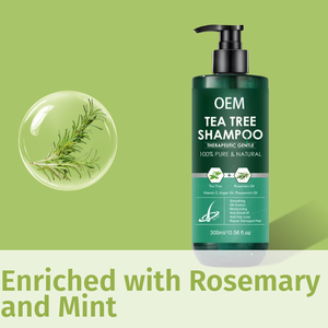 Shampooing à l'huile d'arbre à thé essence de romarin et à la menthe pour la pousse et le démêlant des cheveux naturels biologiques OEM - Product Image 5