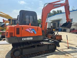 Mini excavatrice utilisée de DOOSAN DH55 fabriquée en CORÉE DU SUD moteur original d'ISUZU 5 tonnes DH60 DH140 DH150 - Product Image 3
