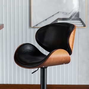 Taburete Alto Giratorio de Cuero de Lujo Moderno, Apto para Bares, Cocinas y Restaurantes - Product Image 2