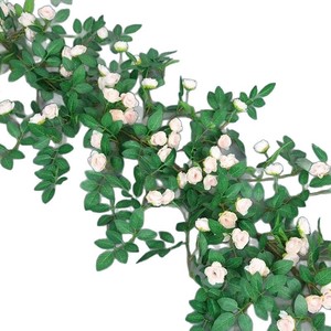 Guirlandes de roses artificielles en soie pour décorations de mariage, style bouquet, fond floral décoratif pour mur - Product Image 4