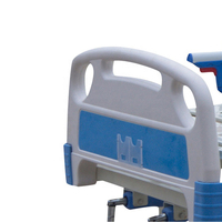 Lit médical professionnel Medco pour hôpital, équipement médical, lit de patient en ABS, deux fonctions, roues silencieuses, 204x90x50cm, inclinaison du dossier 0-80°