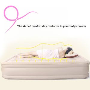 Matelas Gonflable Extra Large Queen Size avec Oreiller Intégré, Pliable et Multifonctionnel, Lit de Sol pour Chambre à Coucher et <span class=keywords><strong>Camping</strong></span> en Extérieur - Product Image 6