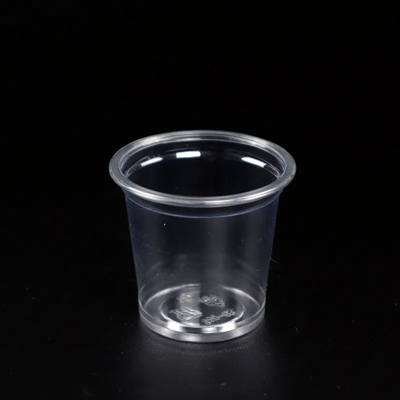 China supplier wholesale 2oz 55ml pet material plastic cup disposable drink cup