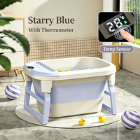 Baignoire Bébé Pliable Luxe en Plastique, Grande Taille, Autoportante, pour Spa et Bain de Bébé