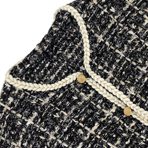 Produttore di Maglieria con Garanzia di Qualità, Cardigan Lavorato a Maglia Personalizzato con Collo a O e Maniche Lunghe, Giacca in Tweed da Donna - Product Image 2