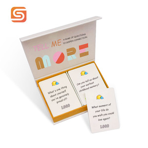 Divertenti che attraggono gli argomenti della tavola domande parlare giocando approfondisce il gioco di lavoro di squadra di conversazione Set di carte di avviamento con la scatola - Product Image 1