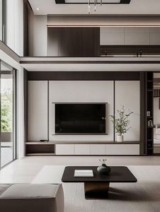 Meuble TV moderne de luxe 2025 Meuble de maison intelligente en bois massif de dernière conception pour le salon et la chambre à coucher pour les hôtels - Product Image 6