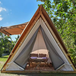 Cadre en A personnalisé pour <span class=keywords><strong>l</strong></span>'extérieur Glamping Safari Étanche en forme de triangle contreventement droit inspiré de la campagne pour les tentes de <span class=keywords><strong>camping</strong></span> - Product Image 3