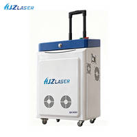 Sistema di Pulizia Laser a Fibra Portatile su Carrello, Attrezzatura per Lucidatura Hardware e Rimozione Graffiti
