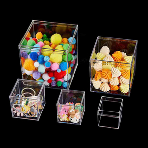 Hộp nhựa acrylic trong suốt, kích thước tùy chỉnh, hình khối vuông nhỏ, có nắp, dùng để đựng đồ, hộp đựng kẹo, in logo theo yêu cầu - Product Image 3