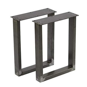 Gambe In Metallo di Caffè Ferro Pieghevole Da Pranzo Regolabile Per Le Tabelle Staffe In Acciaio Ufficio Nero Da Pranzo In Acciaio Industriale Gamba del Tavolo - Product Image 1