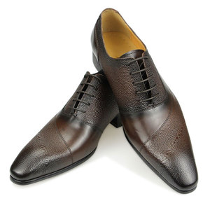 Zapatos <span class=keywords><strong>Oxford</strong></span> de Lujo Personalizados en Cuero Negro para Bodas, Oficina, Fiestas, Vestidos, Estilo Café con Punta en Pico para Otoño e Invierno - Product Image 3