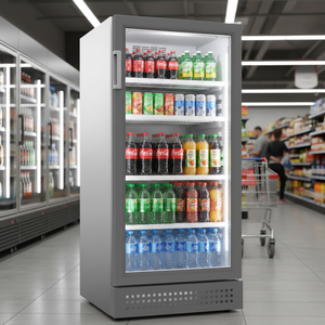 Refrigerador Exhibidor de Bebidas Klimasan 257 L, Comercial, Vertical, con Una Puerta de Vidrio, Color Blanco, Certificado CE, para Supermercados, 0/+10C - Product Image 3
