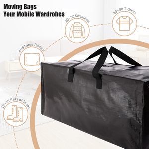 Bolsas de Almacenamiento Plegables Extra Grandes, Resistentes, Minimalistas, Impermeables, de Polipropileno (PP) Ecológico, con Cierres - Product Image 5