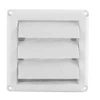 Grille de ventilation murale extérieure en plastique anti-insectes avec diffuseur à grille métallique pour système de ventilation HVAC mural