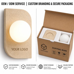 Lámpara de Pared LED de Vidrio con Piedra Travertino Amarilla Curvada, Portalámparas G9, Regulable, Arte Moderno, Minimalista, Decoración para Dormitorio y Hogar - Product Image 6