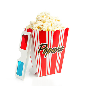 Bán Buôn Kraft Giấy Bỏng Ngô Cốc Vuông Xô Với Biểu Tượng Tùy Chỉnh Dễ Dàng Để Sử Dụng Có Thể Gập Lại Hộp Cho Đảng Movie Đêm Matt Cán - Product Image 6