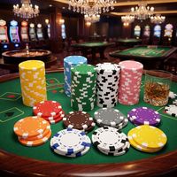 Jetons de poker en plastique, jetons de jeu, support OEM personnalisé, livraison rapide, jetons de casino pour divertissement