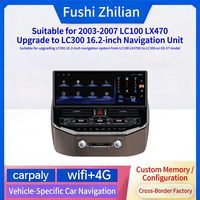 Radio Android 16,2 inci dengan CarPlay Android Auto Play and Plug, Layar Navigasi Besar untuk Toyota LC100/GX470 2003-2007