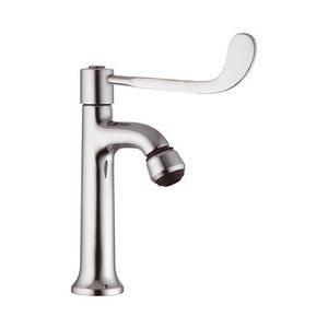 Robinet de lavabo chromé au design moderne à levier pour salle de bain - Product Image 1