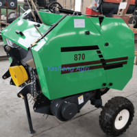 Presse à balles rondes mini YS Farm Tractor 9YK-8070 entraînée par prise de force, 25 CV, haute productivité pour luzerne, herbe et paille